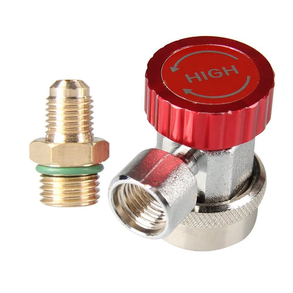 Youngine Adaptateur de raccord Rapide R134A Ajustable, raccords, kit de Conversion de Tuyau de jauge de collecteur de climatiseur Haut/Bas, 1/4 "SAE HVAC