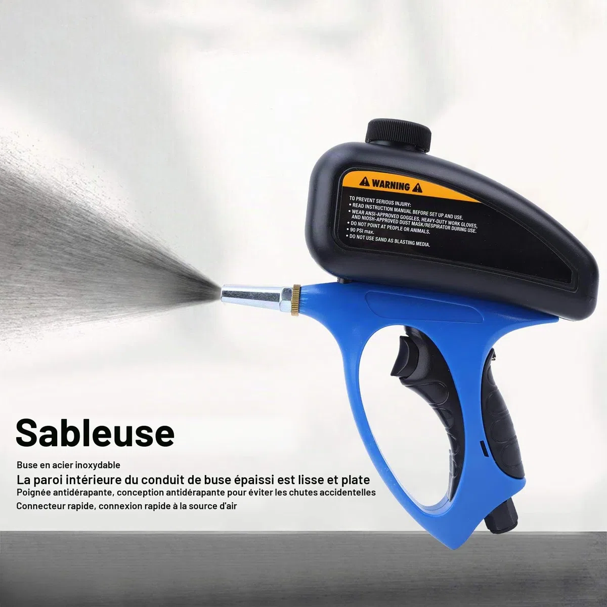 Sableuse pneumatique à main - Anti-rouille - Anti-rouille - Pour nettoyer les surfaces - Entretien - Élimination de la rouille