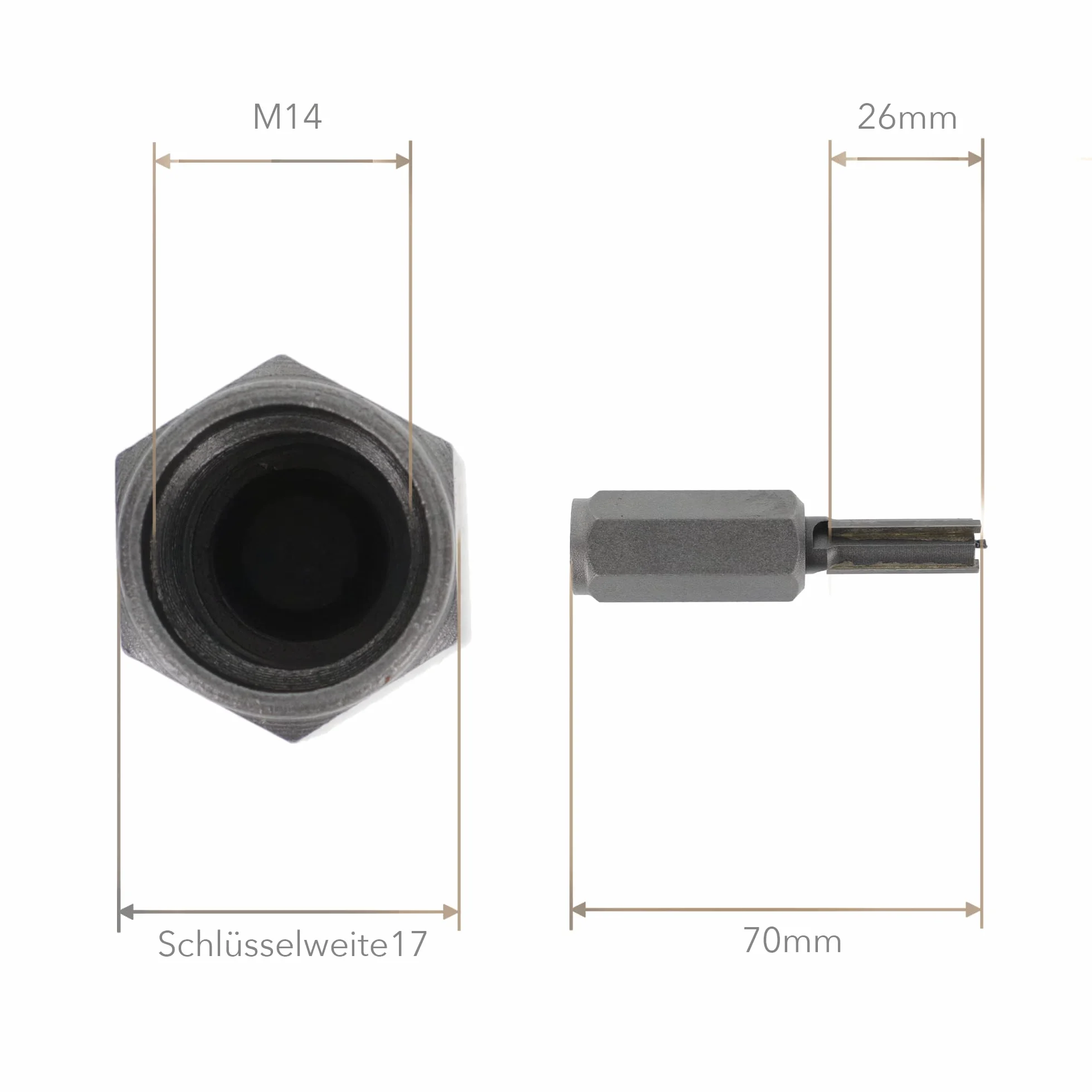 PRODIAMANT Fraise à mortier en carbure de tungstène 10 mm pour meuleuse d’angle, scie à sol en carbure avec filetage M14