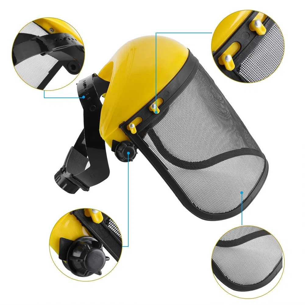 Casque de Protection Visière Ecran Grillagé Chapeau Visière pour Casque de Sécurité Professionnel