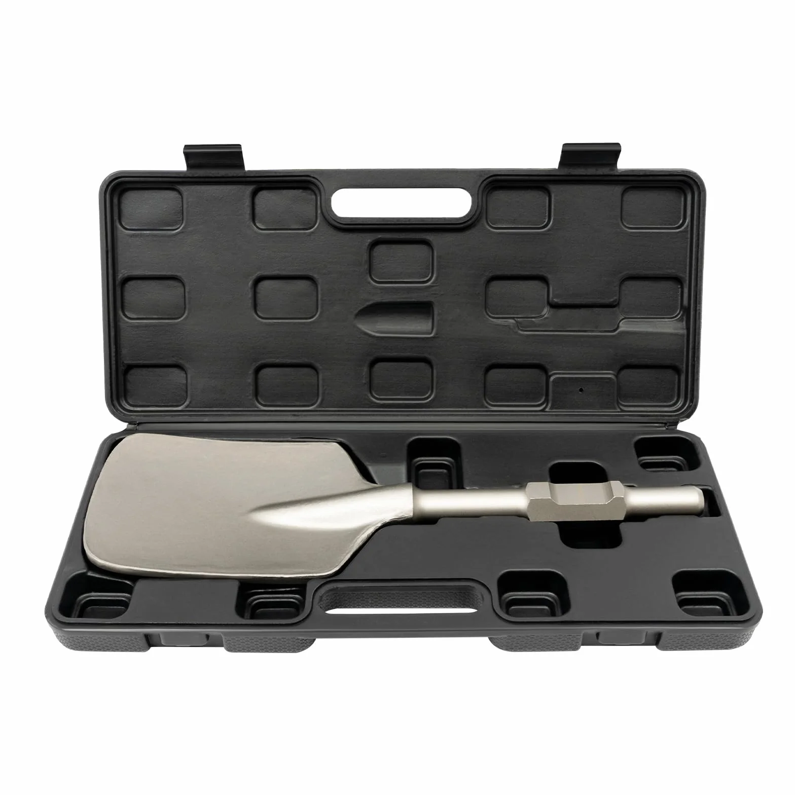 Burin Marteau Piqueur avec Boîte de Rangement Burin Plat Charbon Marteau Piqueur Ciseaux à Béton Marteau Piqueur pour Construction, L'aménagement Paysager, Creuser, Faire Tranchées