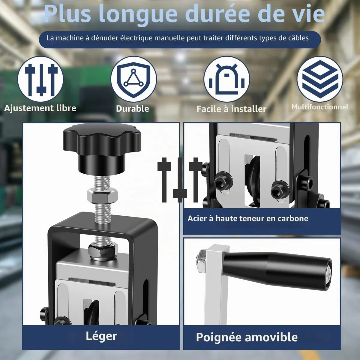 Automatique Denudeur de Cable Electrique pour câble 1-25 mm, Machine a Denuder Le Cuivre, Outil à Dénuder Les Déchets de Câbles pour Le Recyclage Des Fils