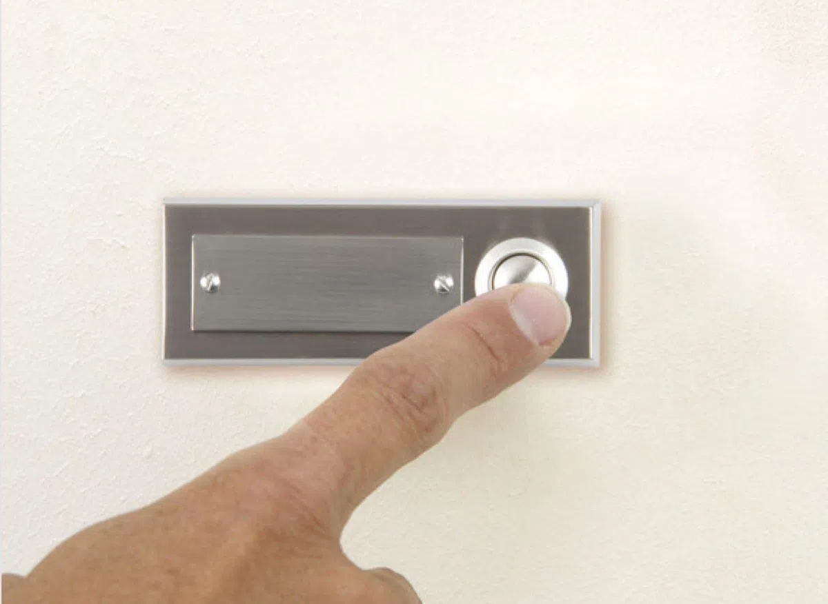 Unitec 41104 Bouton de sonnette simple en inox pour montage apparent