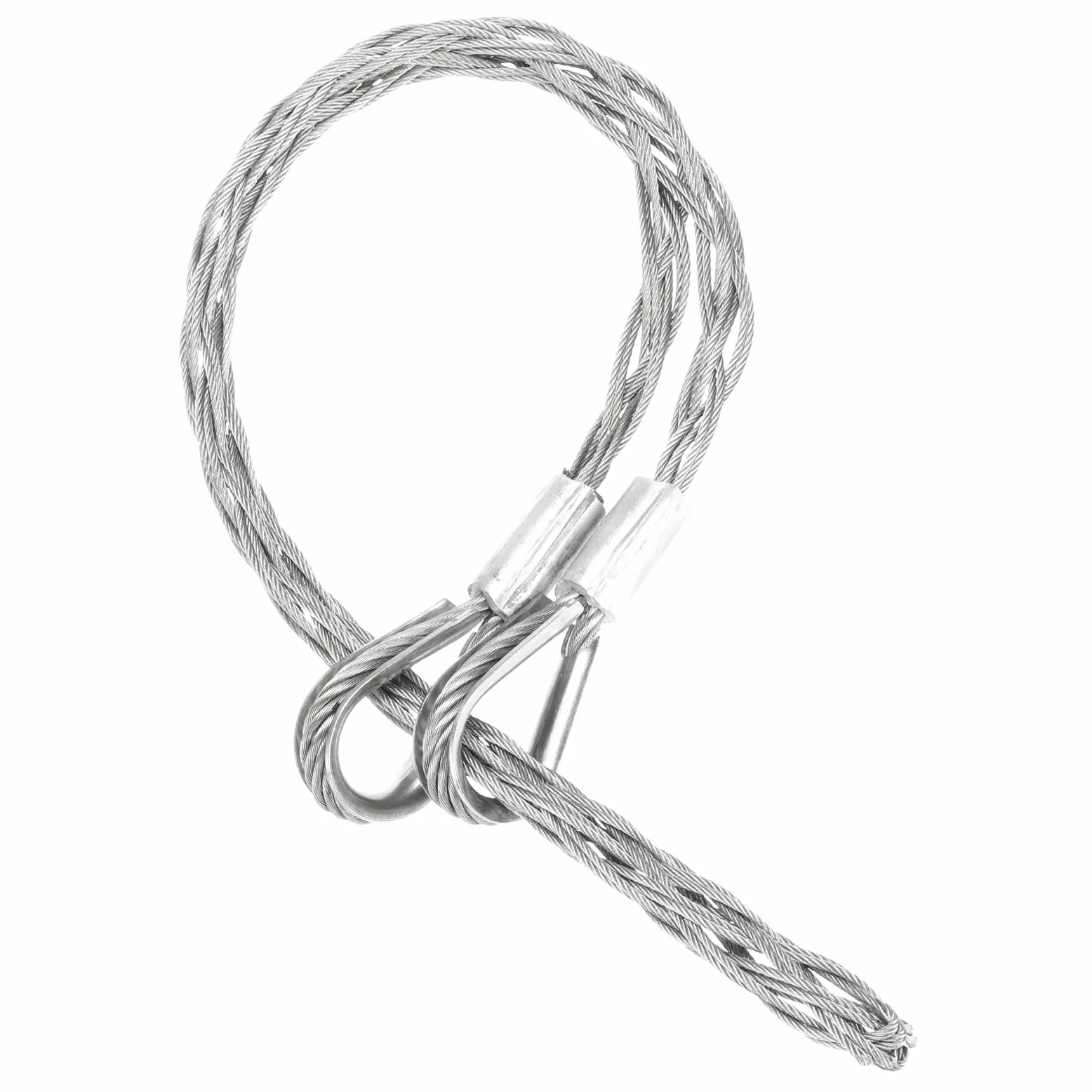 QUARKZMAN 18-25mm OD Câble Chaussettes de Tirage Grip 0,64M Double Tête Côté Tirer Fil Maille Puller Chaussettes Grip Outils de Tirage de Fil en Acier Inoxydable