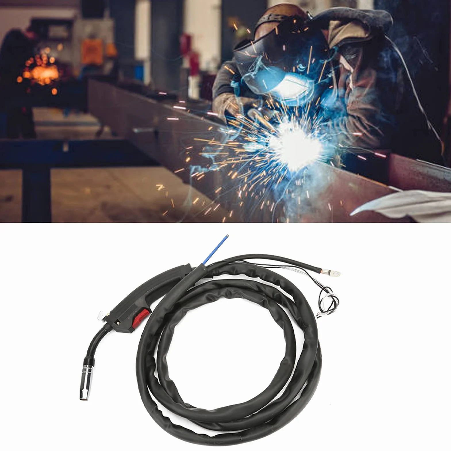 Torche MIG, 2 mètres 160A-200A CO2 protection gaz pistolet machine à souder manuelle pour fil de soudure 0,8-1,2 mm
