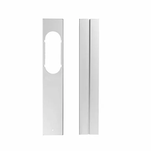 Kit d'aération de Fenêtre pour Climatiseur, Déflecteur Souple 2 Pièces Réglable, Longueur Maximale de 110 Cm, Plaque d'étanchéité de Fenêtre Réglable (Couleur Assortie)