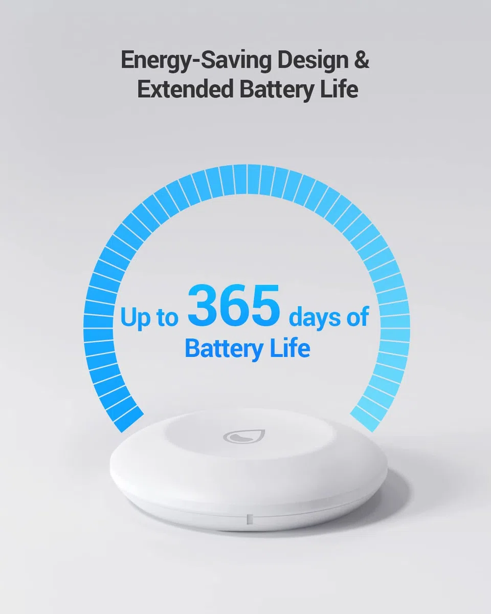 EZVIZ T10C Détecteur de Fuite d'eau sans Fil, Zigbee, pour télécommande et domotique, système d'alarme, IP 67, Autonomie de 365 Jours, Utiliser avec Le Centrale A3