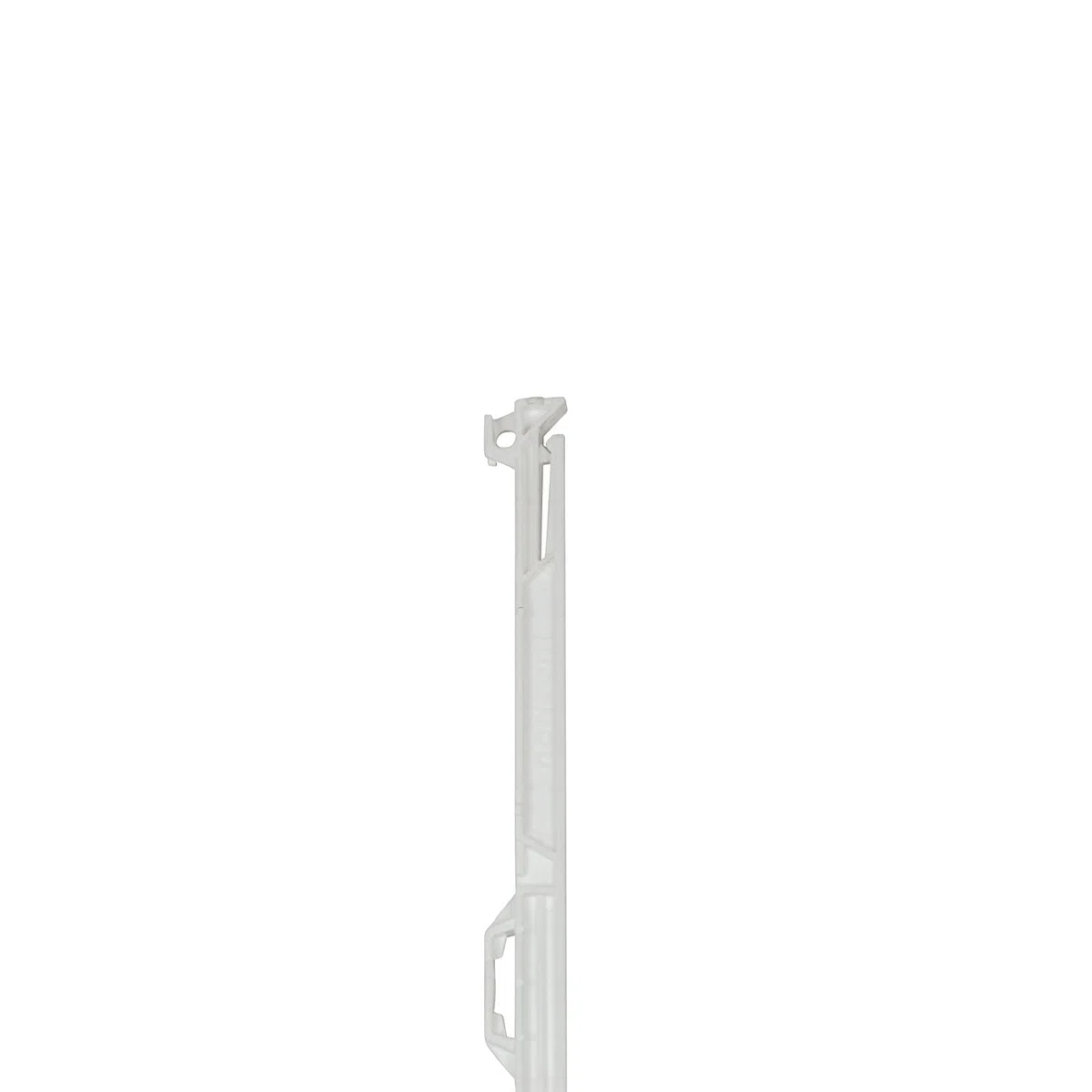 horizont Piquet de clôture plastique 10 pièces blanc, hauteur 108cm, pas unique, piquet plastique avec oeillets pour rubans, cordes, torons, piquet de clôture clôture de pâturage | Piquet en plastique avec œillets pour rubans, cordes, brins