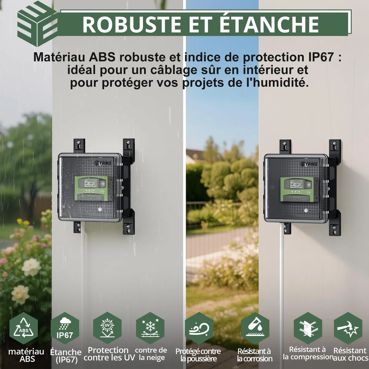 EYPINS Coffret Electrique Etanche Exterieur en ABS Boîte de distribution étanche Boîte de Jonction IP67 Étanche Idéal pour Irrigation Piscine et Projets DIY (15x15x9cm-Transparent)