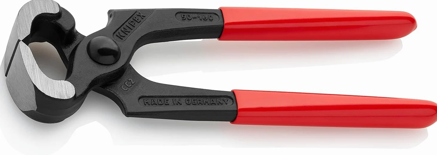 Knipex Tenaille de menuisier sur carte LS gainées en plastique 160 mm, 50 01 160 SB