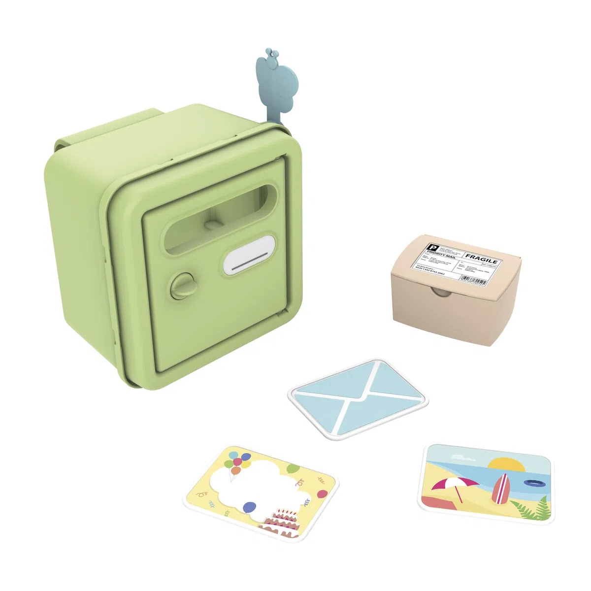 Smoby Life - Boite aux Lettres - Accessoire Maisons - Colis, Carte, Invitation, enveloppe Inclus - Matière Recyclée - A Partir de 2 Ans - Fabrication Française