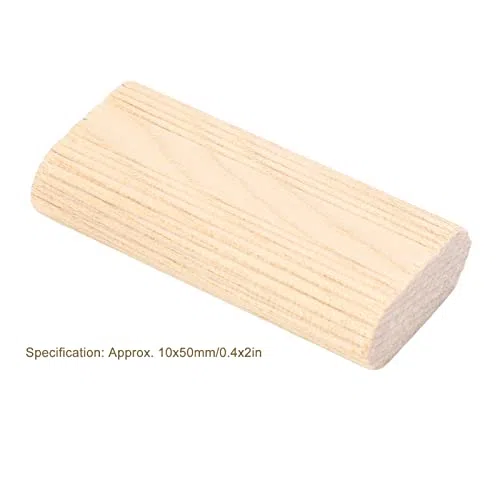 50 Pièces Domino Tenon 10x50mm Tenons en Bois Plat Cheville en Bois de Hêtre Massif Bloc D'insertion de Menon pour le Travail du Bois Meuble D'épissage Fabrication de Cadres
