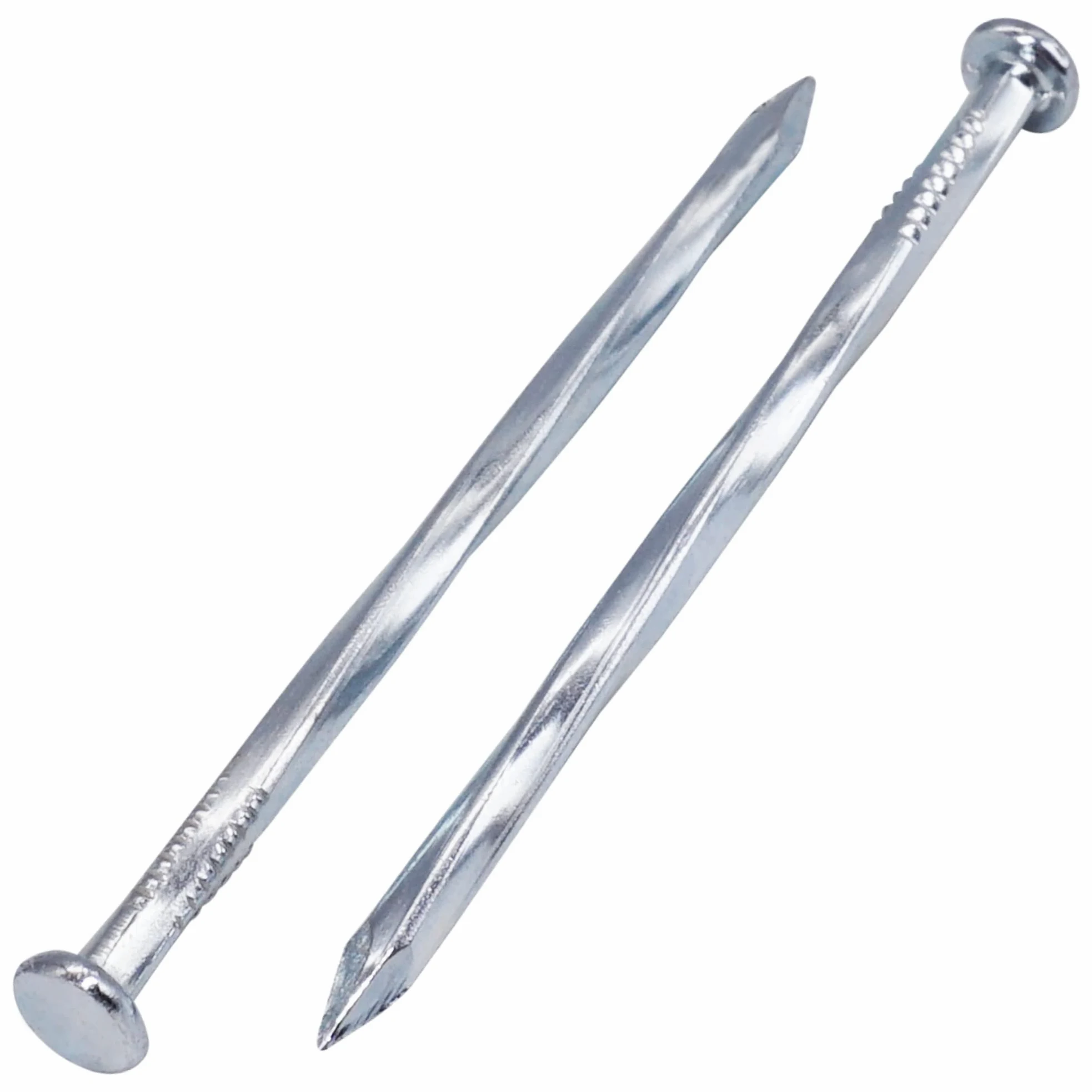 SKIR'CO Lot de 300 clous carrés torsadés en acier zingué pour le travail du bois 3,8 x 70 mm