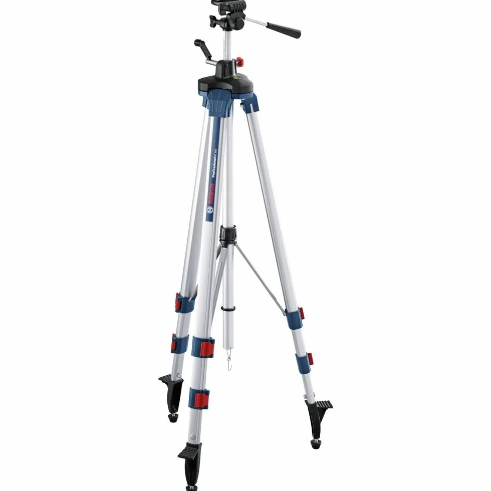 Bosch Professional Trépied pour lasers et niveaux BT 250 (hauteur : 97,5–250 cm, filetage : 1/4"), Bleu