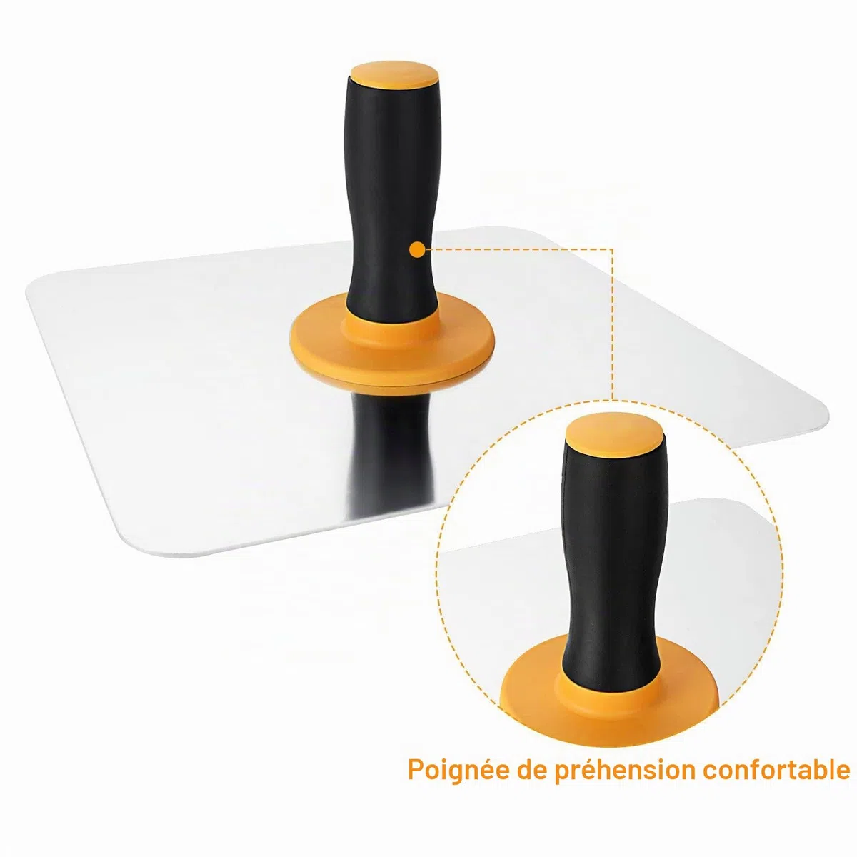 AKOLAFE Lot de 2 Platoir Enduit en Aluminium 300x300mm, Taloche Enduit Professionnelle avec Poignée Ergonomique, Plateau de Plâtrier Robuste pour Enduisage, Maçonnerie et Finition