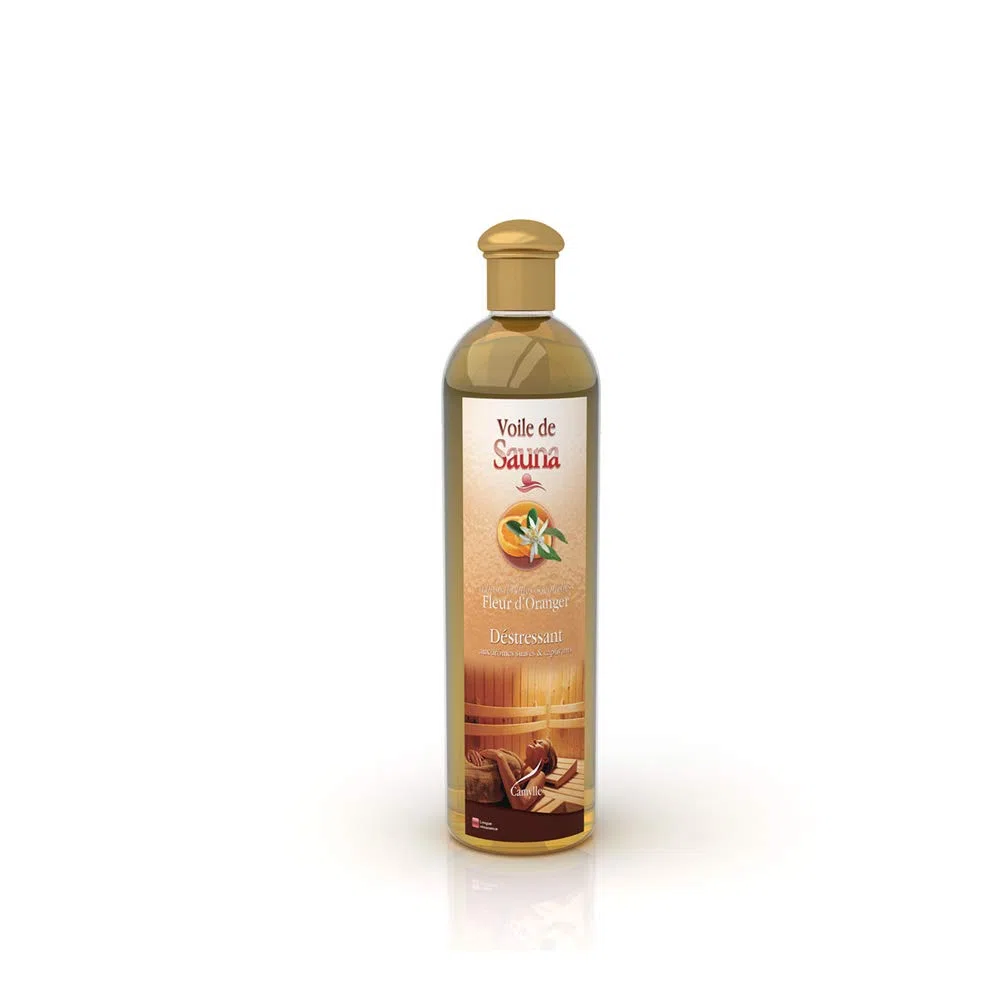 Camylle - Voile de Sauna Fleur D'Oranger - Fragrances à base d’Huiles Essentielles 100% Pures et Naturelles pour Sauna - Déstressant aux arômes suaves et captivants - 250ml