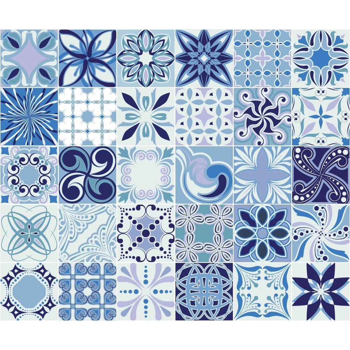 Adesivo per piastrelle da 30 pezzi per bagno e cucina | Piastrelle in Ceramica Autoadesive Effetto Mosaico | Adesivi murali in porcellana 15 x 15 cm - Madère