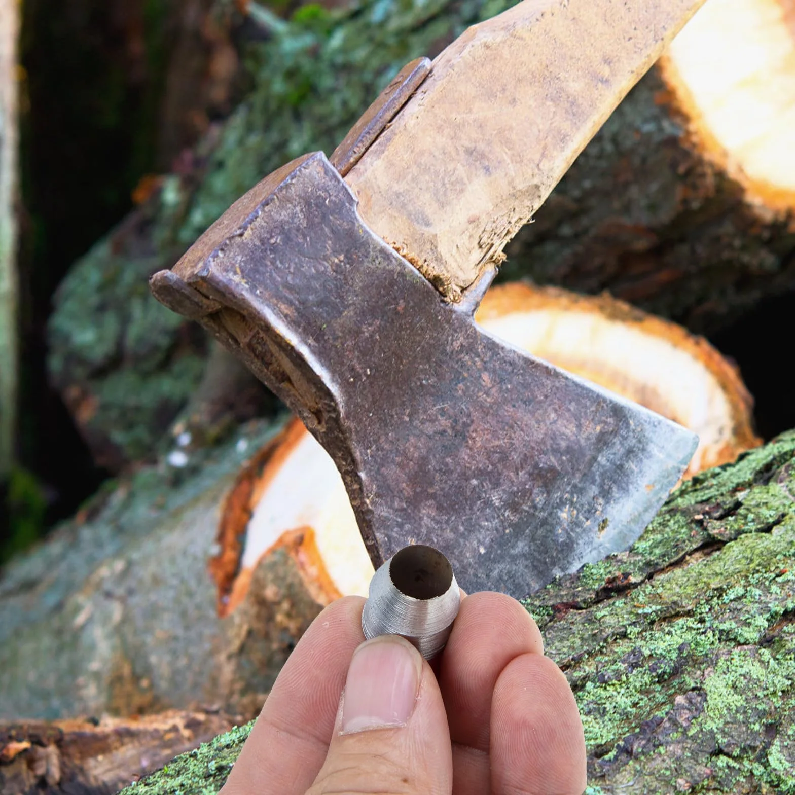 ULTECHNOVO Accessoires Robustes Prévention du Desserrage du Manche 25 Pièces Coins Ronds en Fer Argenté et Déplacement à 360 Degrés pour Marteau pour Outils de Jardin