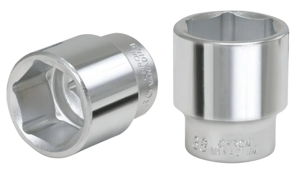 KS Tools 911.3485 - Douille 6 pans - 3/4'' - 54 mm - Version courte - Chrome Vanadium - Finition satinée