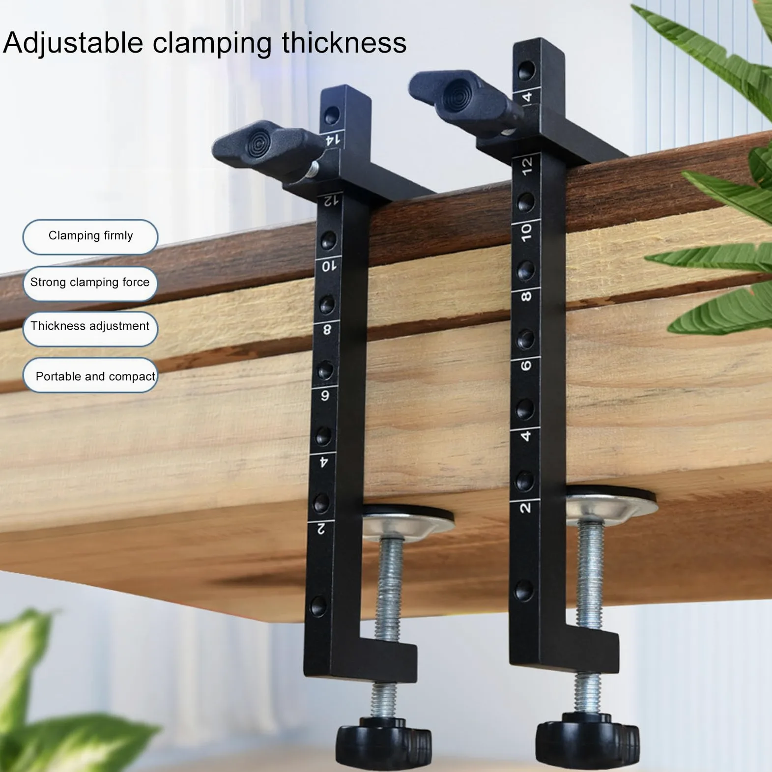 Pince en C pour le Travail du Bois, Clip G Réglable de 10 à 140 Mm pour la Fixation du Perçage de Coupe, Pinces en C de Résistance Industrielle en Acier au Carbone en Aluminium