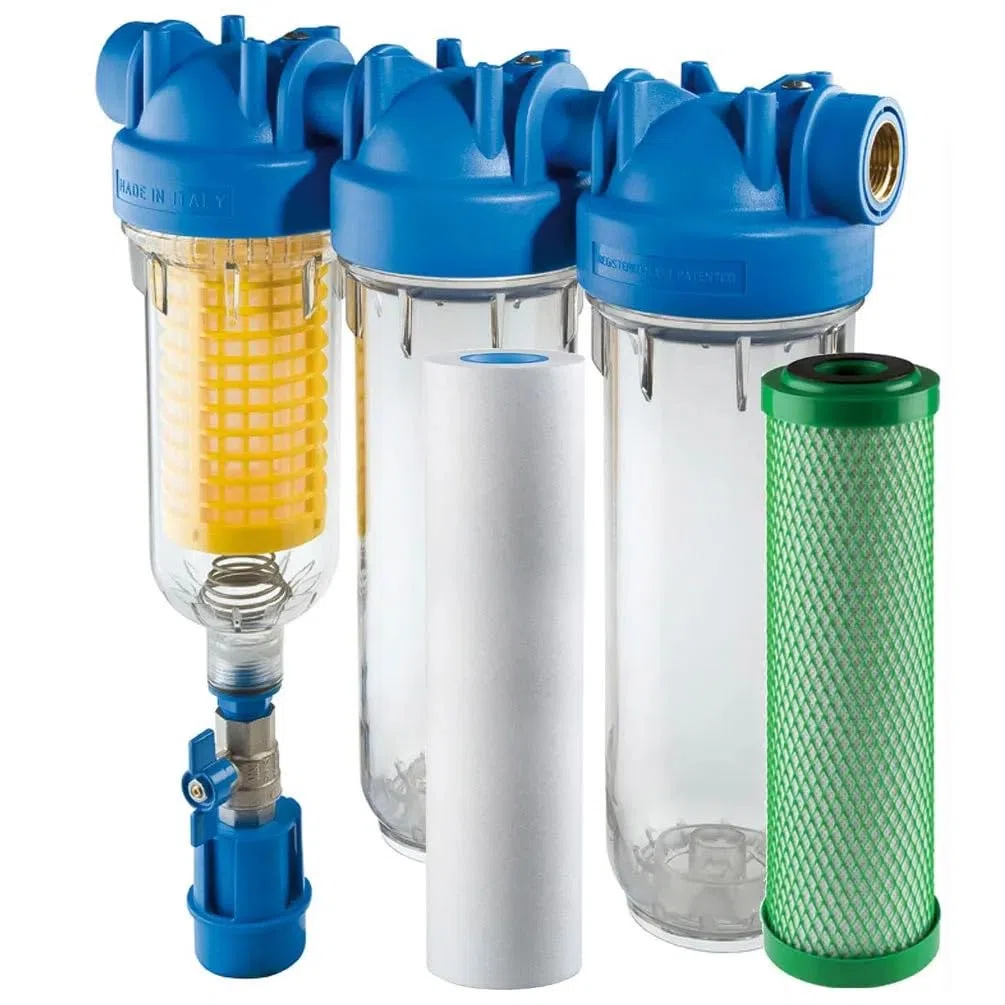 HYDRA TRIO Scalemaster - Filtre anticalcaire pour puits, filtre à eau domestique, chlore 1"