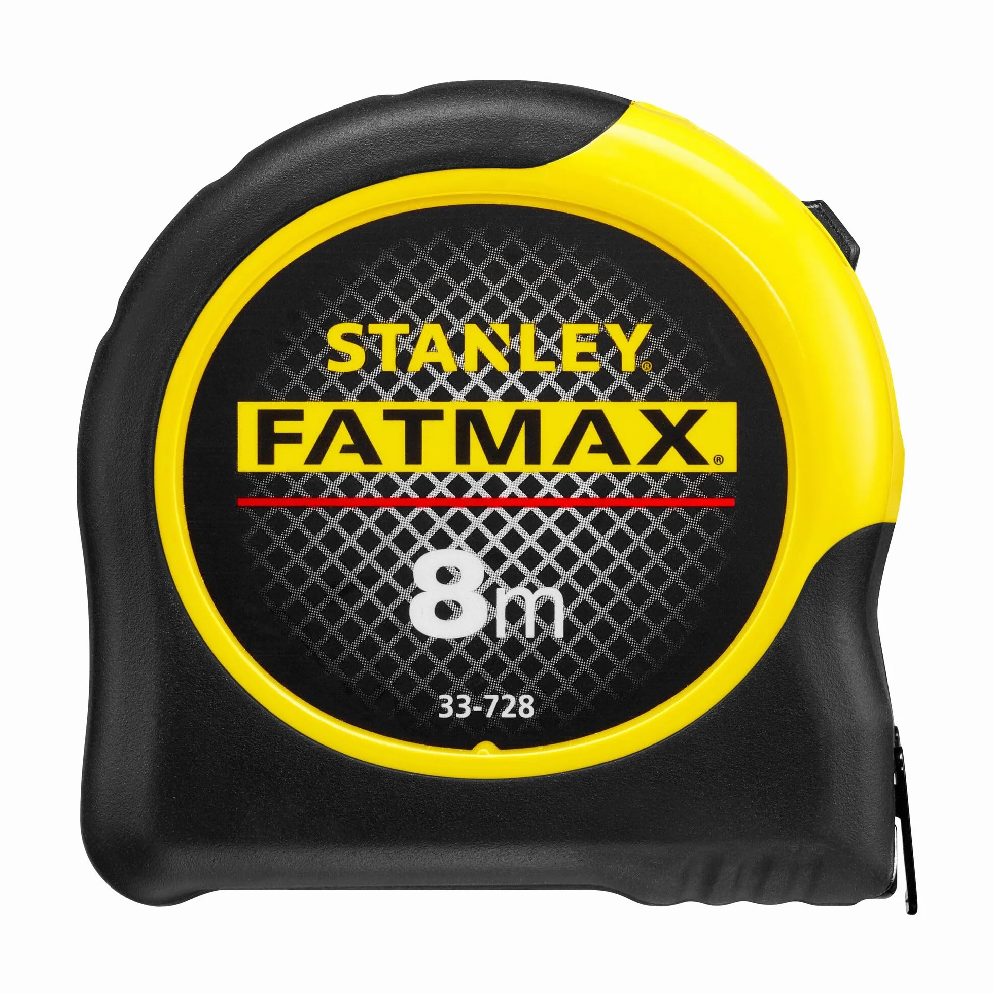 STANLEY 0-33-728 Mètre Ruban 8M - Gamme FATMAX - Revêtement Blade Armor - Ruban Ultra Épais - Plus Résistant - Revêtement Mylar Anti-Abrasion Et Anti-Corrosion