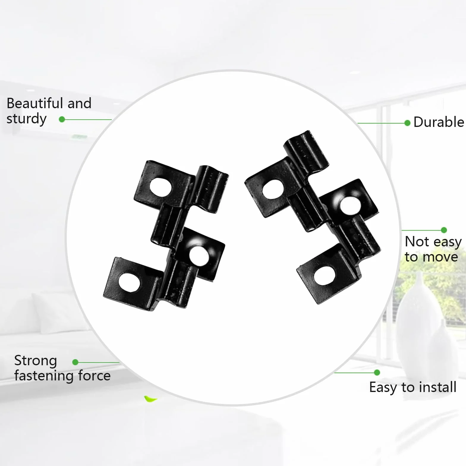 Lot de 100 clips WPC 4-6 mm en acier inoxydable, clips de terrasse WPC en acier inoxydable, noirs WPC (6 mm)
