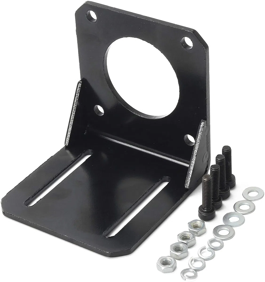 RATTMMOTOR Nema 23 Lot de 4 supports de moteur pas à pas plats de 57 l avec vis en aluminium/acier, NEMA 23 (4 pièces)