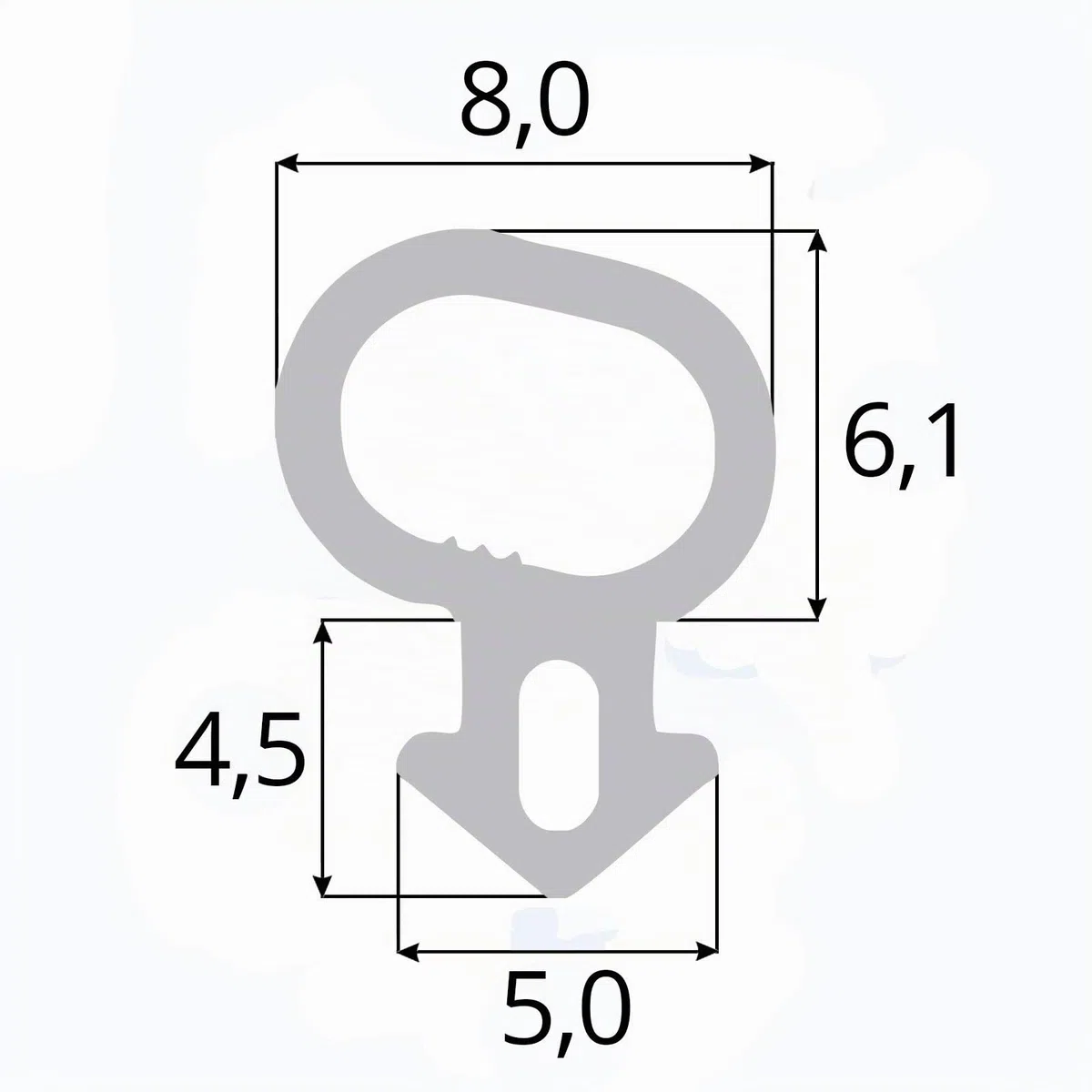 DQ-PP Joint de fenêtre | Noir | 10 m | S-232 Panorama | Fenêtre PVC | Joint d'étanchéité en caoutchouc | Joint de fenêtre en plastique | Joint profilé en aluminium