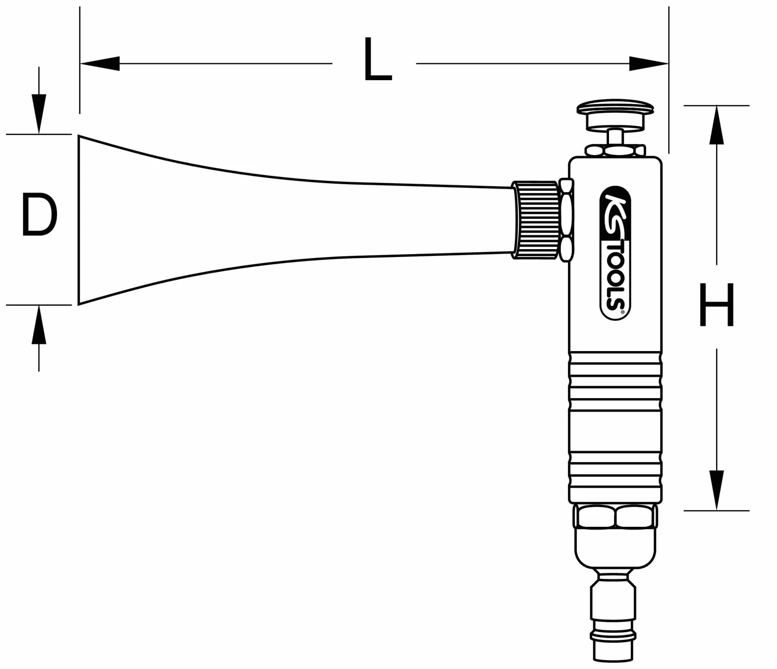 KS TOOLS Pistolet d’aspiration/de soufflage (air comprimé) 515.5595