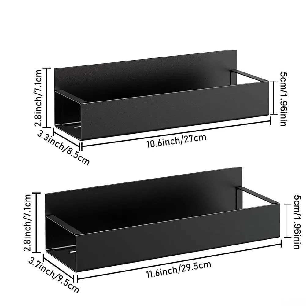 Zilimontt Lot de 2 supports magnétiques pour boîte à outils, organiseur de bouteilles en acier au carbone avec aimant puissant pour rangement de garage et d'atelier