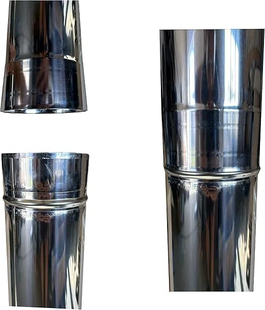 Chapeau de Cheminée en Acier Inoxydable - Capuchon de Pluie - Embout de Cheminée - Couvercle de Cheminée pour Tuyau - Hotte d'aération - Diamètre 180 mm – Ø 180 mm
