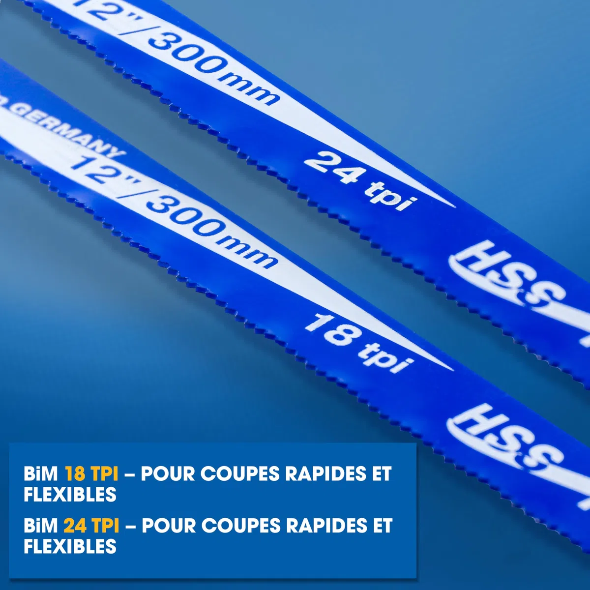 S&R Scie a Métaux et Bois avec 4 Lames Made in Germany. Scie à main Archet pour Bois et Metal. lames bi-métal molybdène 18/24 TPI
