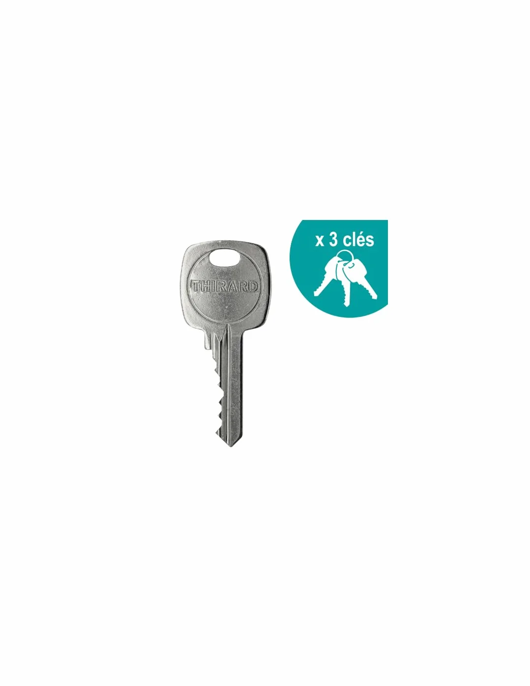 THIRARD - Verrou Cylindre à Bouton Corvette pour Porte d'Entrée - Cylindre Laiton 50 mm - Ø 23 mm - Acier - 3 Clés Crantées - Sécurité Domestique - Époxy Bronze - Hauteur 90 mm - Largeur 60 mm