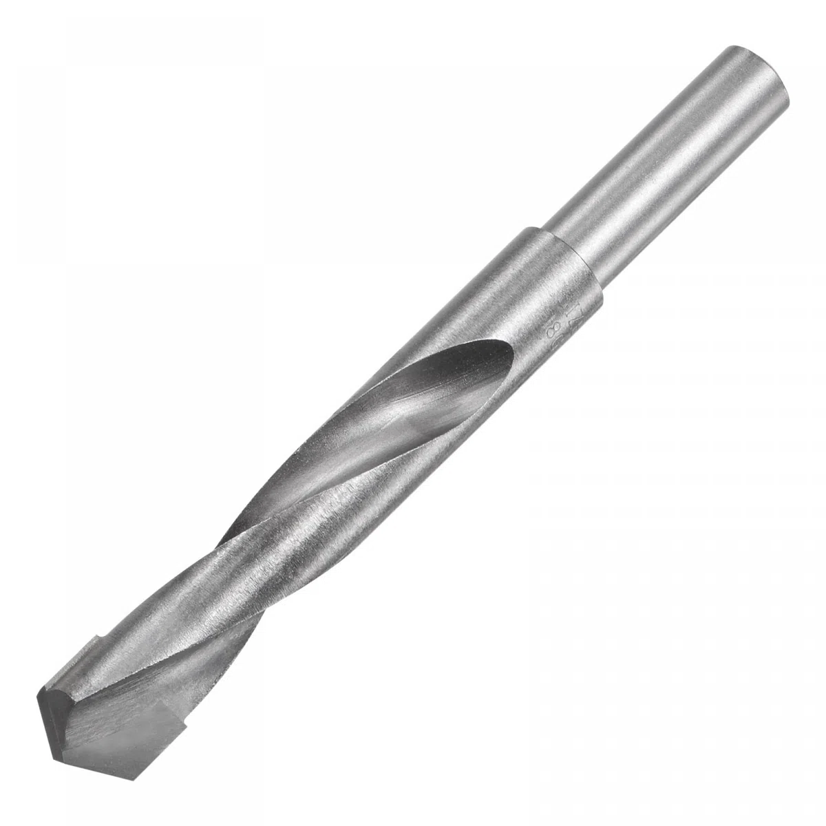 sourcing map 18mm Réduite Tige Cimenté Carbure Hélicoïdal Foret Pointes pour Trempé Acier Acier Inox 1/2 Pouce Droite Tige
