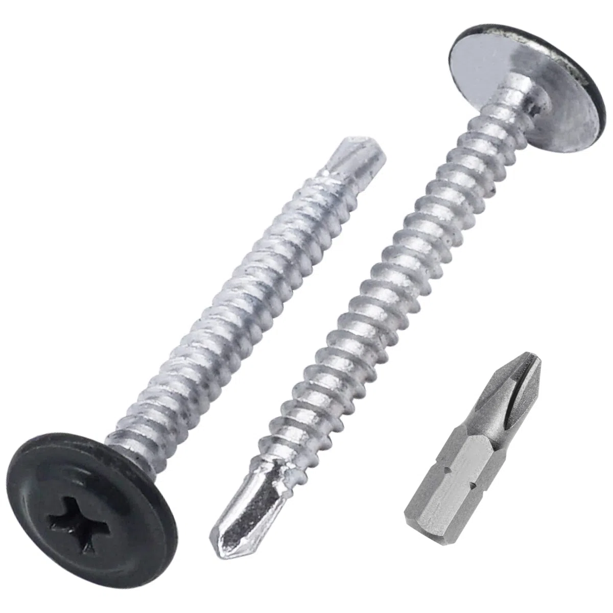 SKIR'CO (150 pièces) Vis Autoperceuses Peintes 4,2 x 40 mm, Vis Tôle, Tête Bombée Modifiée PH (Gris Anthracite RAL 7016)