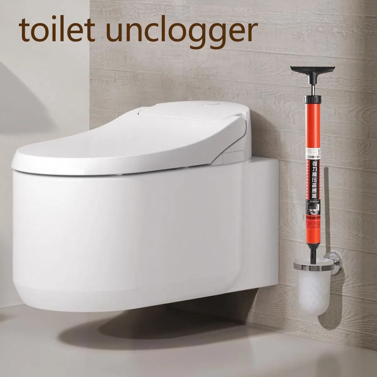 Déboucheur de toilettes 66 x 10 cm – Déboucheur de vidange d'air, piston de tuyau de toilette, déboucheur d'évier pour déboucher les toilettes, piston de toilette haute pression, dispositif de