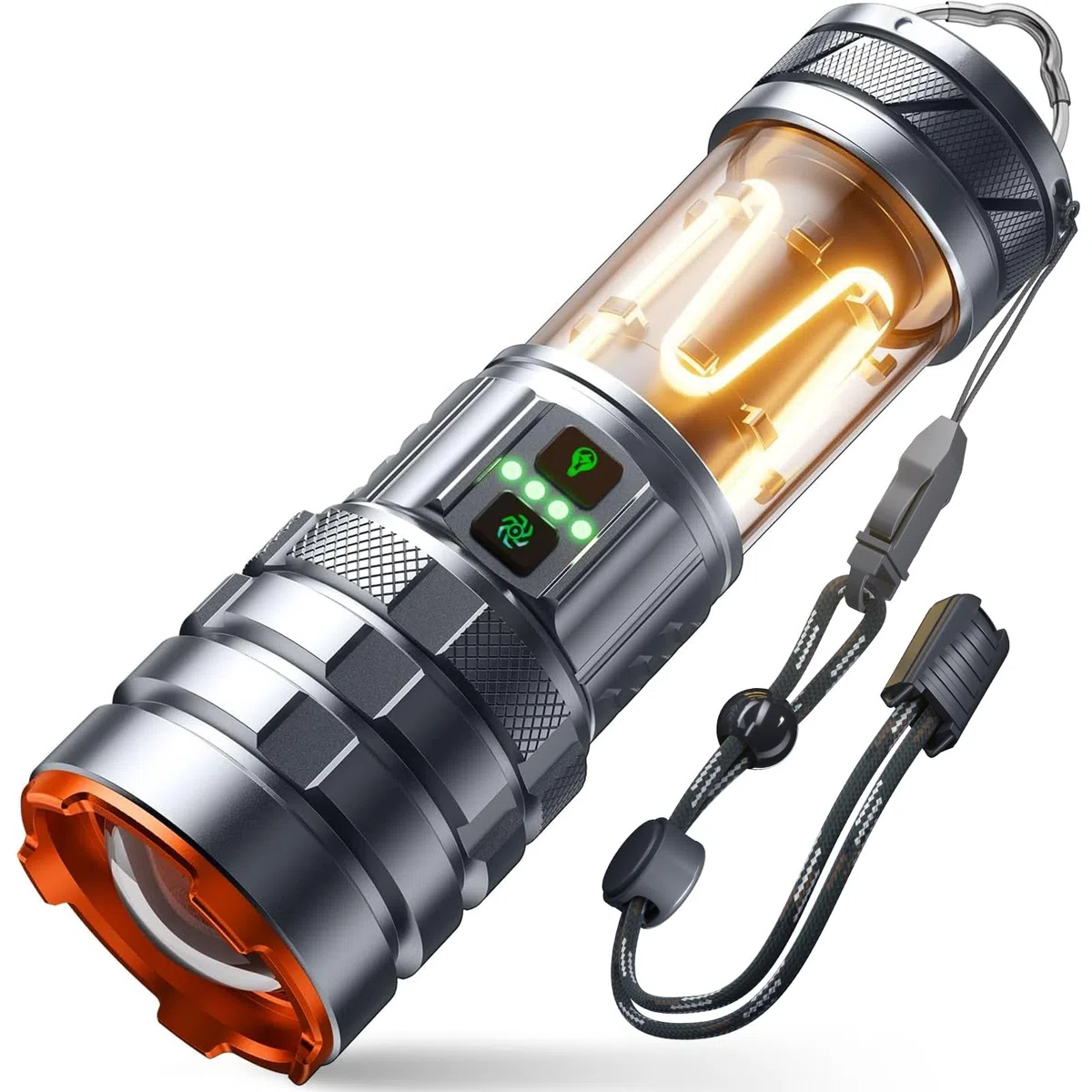 Lampe Torche LED Ultra Puissante, 900000 Lumens Lampe Torche Rechargeable avec Lumière Camping, Zoomable, 11 Modes, Étanche Portable Tactique Militaire Lampe de Poche pour Camping Randonnée Urgence