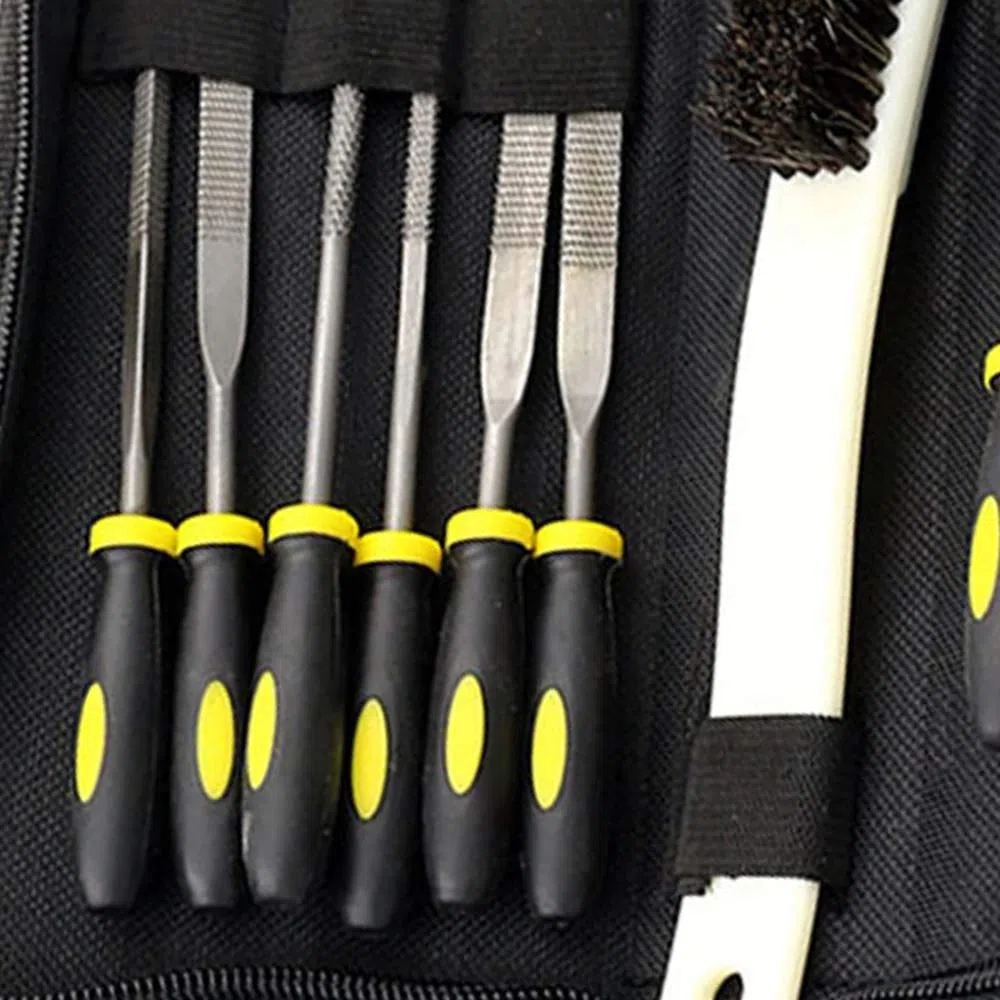 Lot de 15 petites limes et râpes en bois avec brosse de nettoyage - Mini limes aiguilles en métal avec une variété de formes et de tailles pour sculpture sur bois