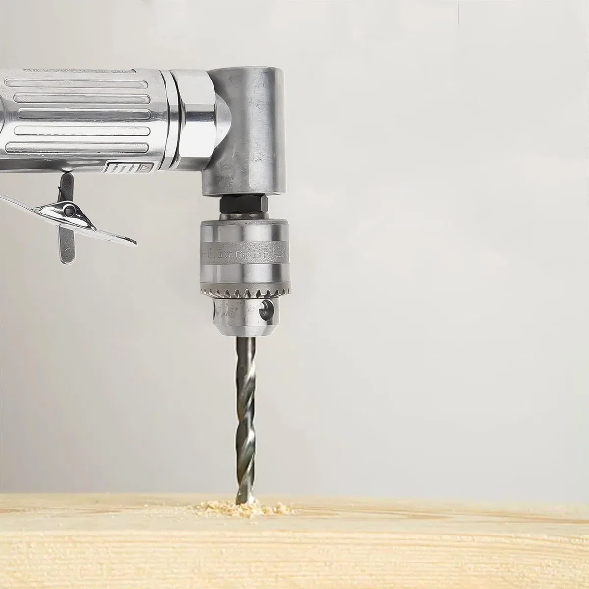 Eawfgtuw Perceuse pneumatique à angle droit coudé à 90 degrés mandrin 1/4 Outil pneumatique haute vitesse 15 000 tr/min pour atelier, applications à espace étroit, outil à air comprimé, équipement