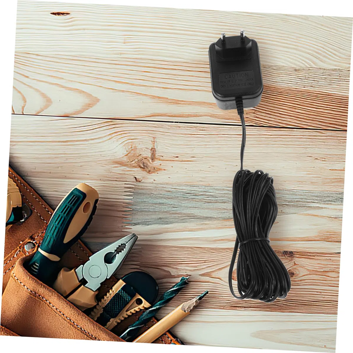 Transformateur Sonnette Adaptateur Secteur et Usage Domestique Câble Long 24v500mah, Alimentation Stable en Plastique Noir Design Élégant