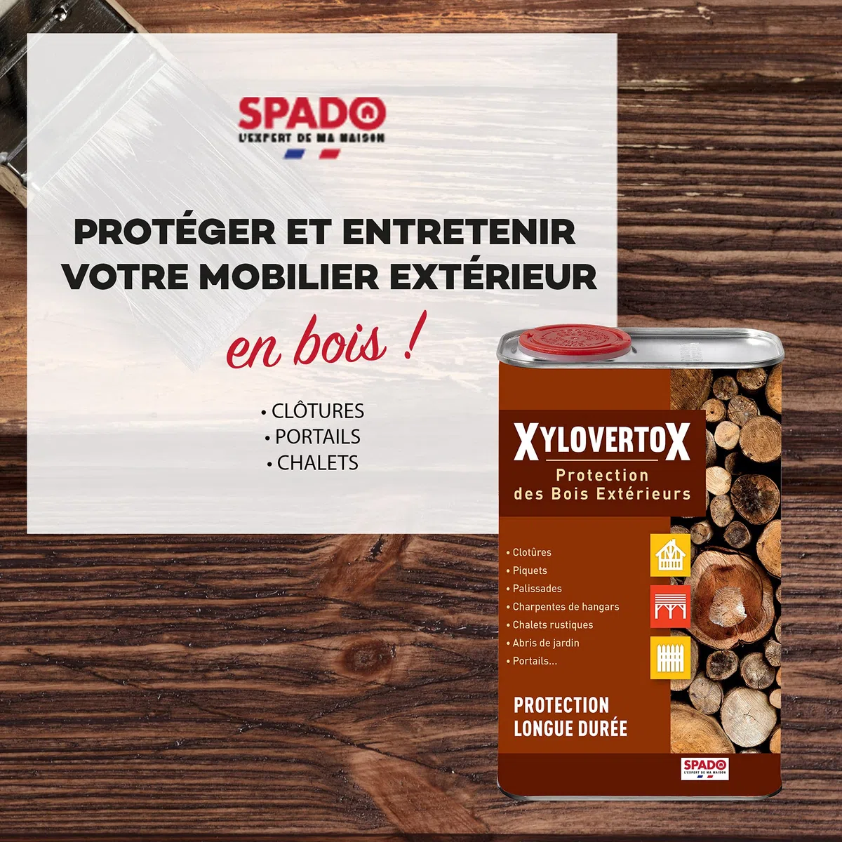 XYLOVERTOX - Huile de protection & traitments des bois extérieurs - Action hydrofuge - Longue durée - 2L - Fabrication française