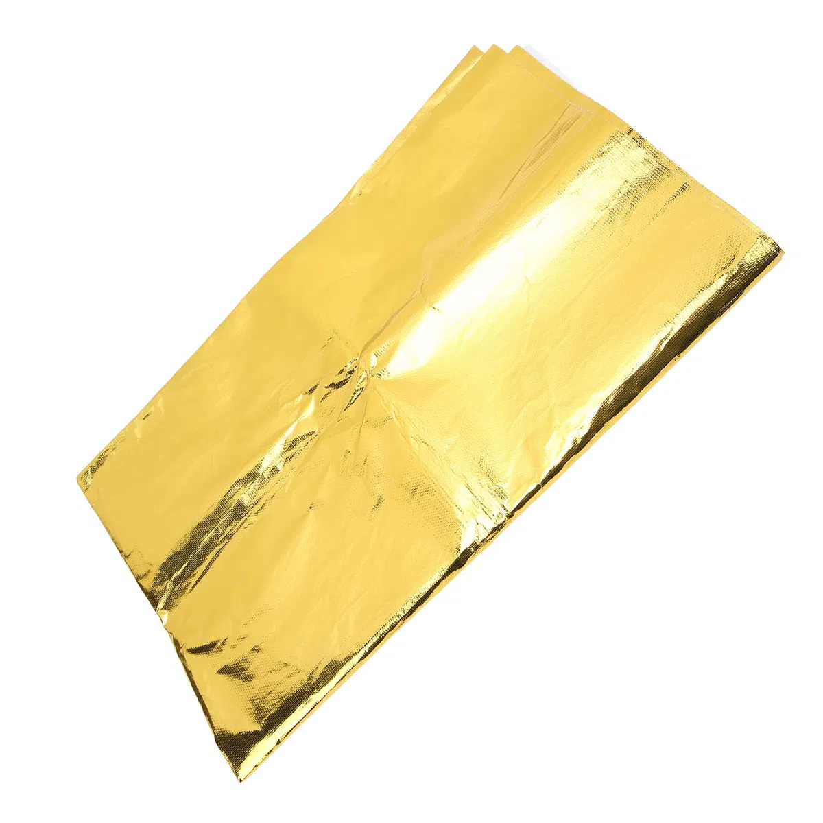 Film de Protection Thermique, 99 X 119 Cm Ruban Auto-adhésif Réfléchissant à Isolation Thermique pour Envelopper les Fils et les Conduites de Carburant (Or)