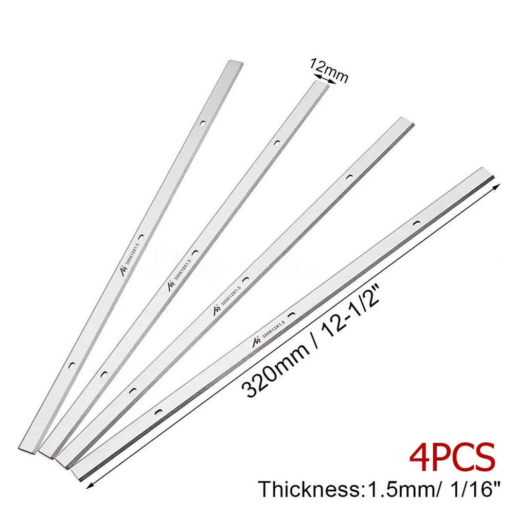 Générique WNJ-Tool, Lame de Rabot 4 pièces 12-1/2in pour Triton TPT125, Delta TP305 TP400LS 22-565 22-560 pour Accessoires d'outils électriques