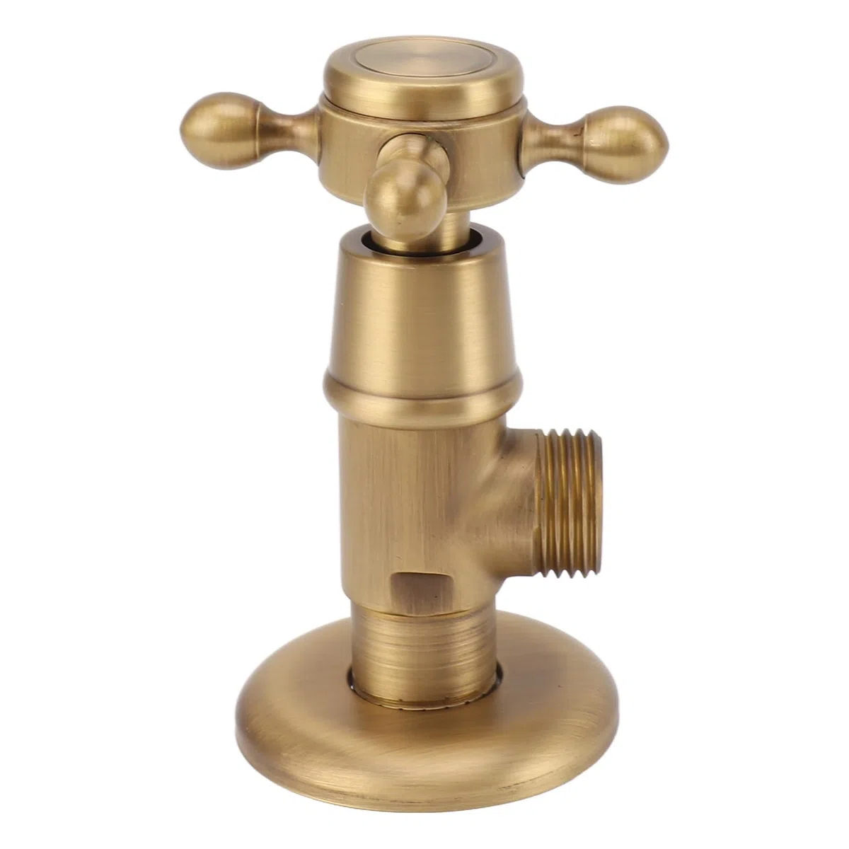 Vanne d'arrêt d'eau en laiton vintage épais pour la maison (antique)