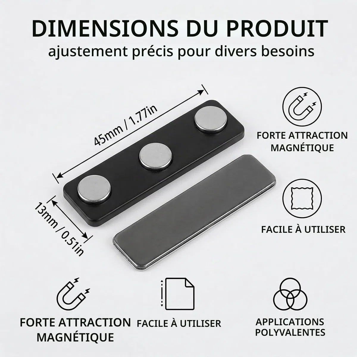8 Pièces Moustiquaires De Fenêtres Clips Magnétiques,Aimant Rideau Pour Moustiquaire Fenetre Clips, Fenêtre Aimant Puissant Autocollant Clip De Fixation D'Écran(Noir)