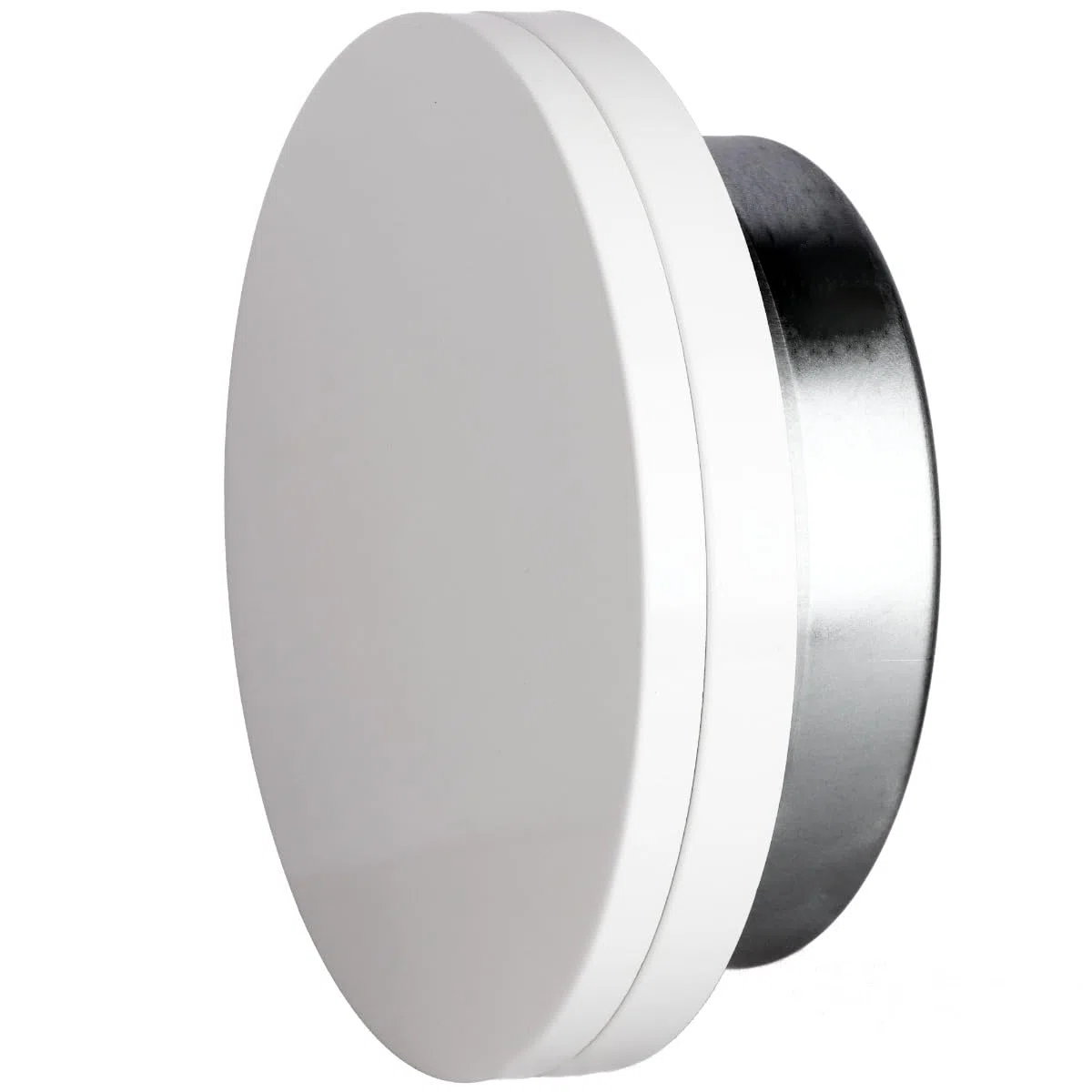 Ø80 Ø100 Ø125 Ø160 mm – DOMUX Bouche VMC 2 en 1 Extraction et Insufflation Design Premium – Acier Blanc Laqué Réglable Silencieux – Salon Chambre Bureau – Garantie 5 Ans – Ø125 mm