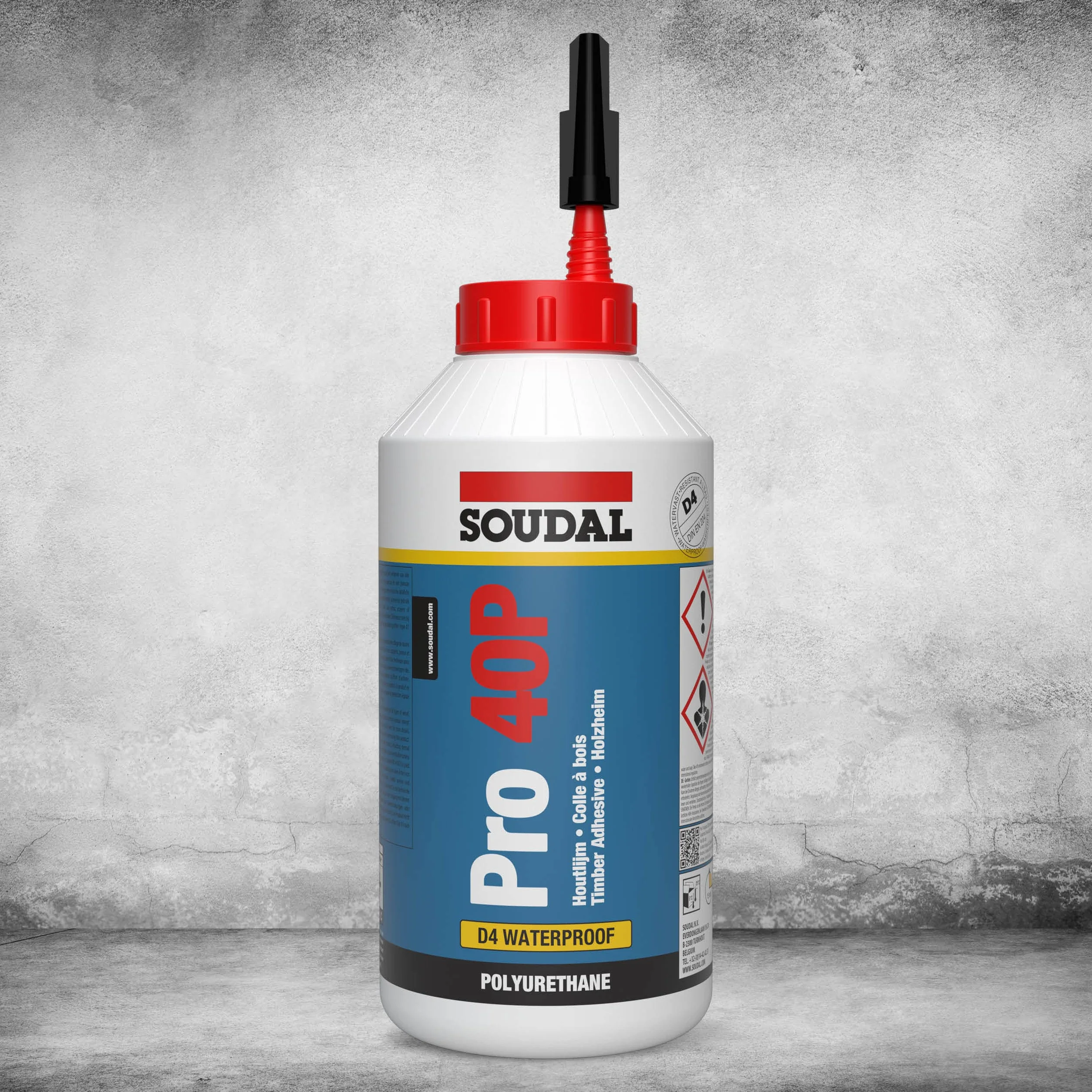 Soudal Pro 40P bois colle résistant à eau bouteille de 750 g – Beige