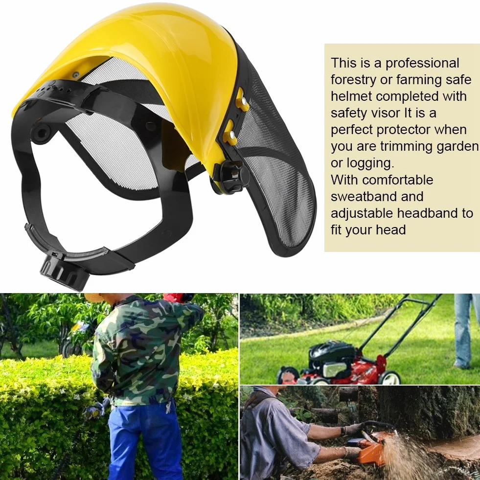 Casque de Protection Visière Ecran Grillagé Chapeau Visière pour Casque de Sécurité Professionnel