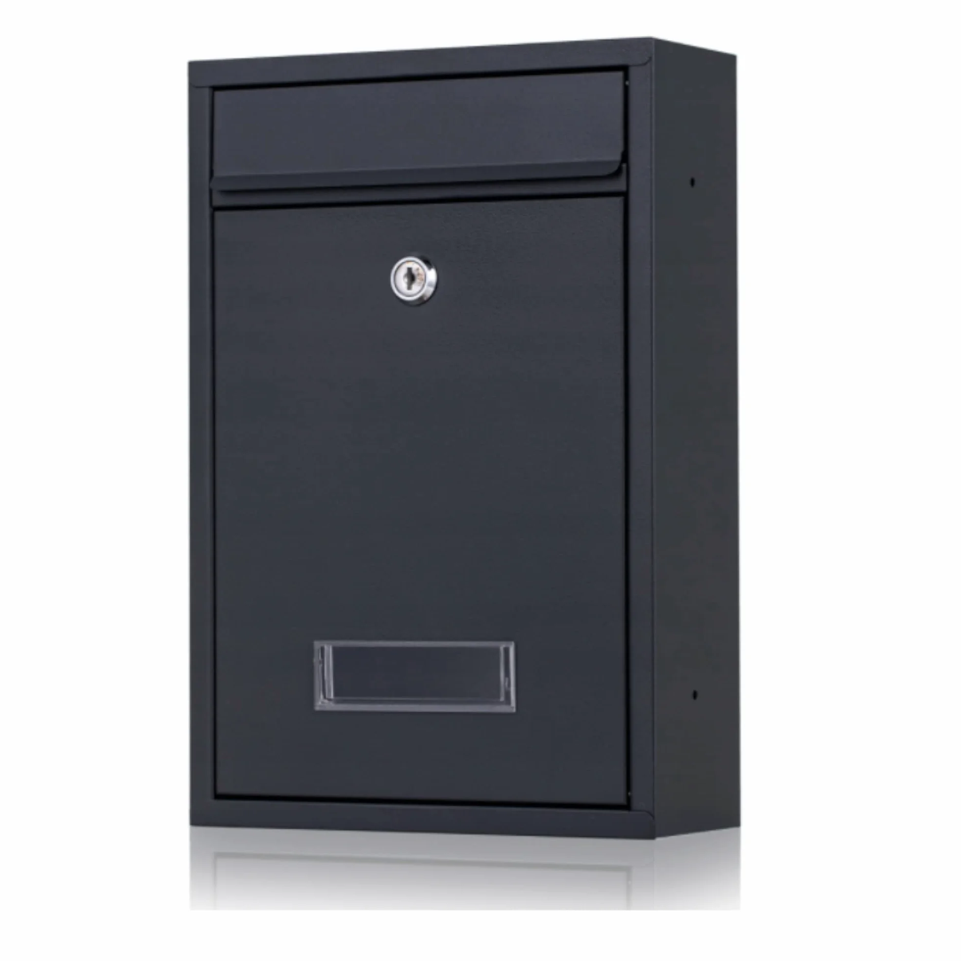 Virone Bali Boîte aux Lettres avec Plaque pour Nome en Acier Galvanisé avec Clé (Anthracite)